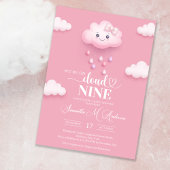 We zijn op cloud negen schattig lachende wolk roze papieren bordje