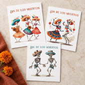 La Catrina Azul Dia de los Muertos Suiker Schedel Papieren Bordje