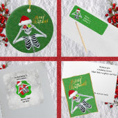 Grappig Skelet Kerst Ornamenten Sterren Groen Magneet