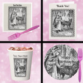 Ingelijste Tekening Kleine Rode Rijden Hood Wolf B Magneet