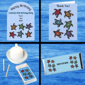 Kleurrijke Abstracte zwemschildpadden Kleine Kerstsok