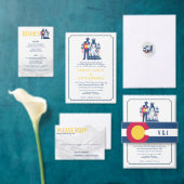 Colorado paar bruiloft uitnodiging met QR-code (Personaliseer de collectie van deze zelfstandige maker.)