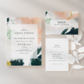 Kleurrijke uitnodiging tot het uitzenden van Abstr