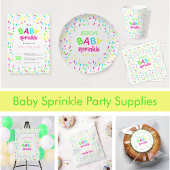 Baby Sprinkle Shower Kleurrijke Regenboog Sprinkle Papieren Bordje