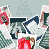 Moderne grafische minuscule kerst religieus feestdagenkaart