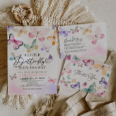 Kleurrijke vlinders Baby shower Acryl Uitnodigingen