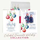 Waterverf Kerst Ornamenten Custom Inpakpapier Vel