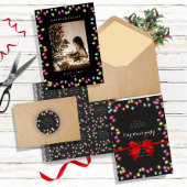 Kleurrijke Kerstmislichten Monogram T-shirt