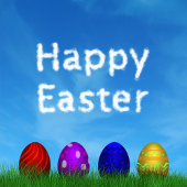 Colorful Happy Easter Eggs Groot Cadeauzakje