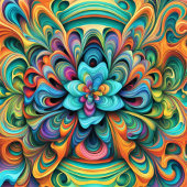 Kleurrijke Bloem Boho  Kaart