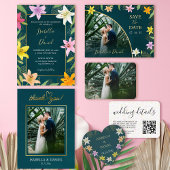 Elegante Eenvoudige Chic Script Liefde met Hart We Bedankkaart