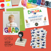 Moderne speelse kleurrijke Typo Kind Afstudeerder  Poster