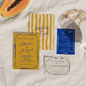 Kleurrijke Handgeschreven Retro Pinstripe Italië B Save The Date