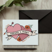  Hearts magnetische uitnodiging bruiloft