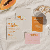 Moderne kleurrijke grillige unieke chique bruiloft save the date