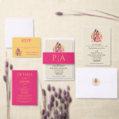 Kleurrijk Indiaans Paar Save The Date (Personaliseer de collectie van deze zelfstandige maker.)