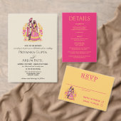 Kleurrijk ceremonieprogramma voor een Indisch kopp (Personaliseer de collectie van deze zelfstandige maker.)