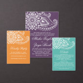 Plum Indian Paisley Bedankt Briefkaart (Personaliseer de collectie van deze zelfstandige maker.)