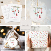 Kleurrijke eenvoudige vrolijke kerst feestdagenkaart