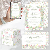 Schattige Kleine wilde bloem baby meisje luier lot Informatiekaartje