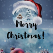 Modern funny cute Christmas reindeer      Acryl Uitnodigingen