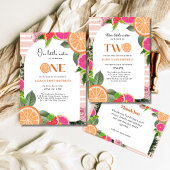 Waterverf Tropische Citrus Dank u Schattige Informatiekaartje