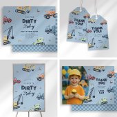 Vuile 3rd-y bouwtruck derde verjaardag kaart