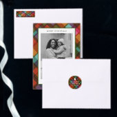 Kleurrijke moderne plaid en kerstbomen inpakpapier vel (Personaliseer de collectie van deze zelfstandige maker.)