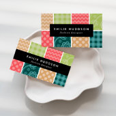 Zigzag, Chevron, Gingham, Polka Dots, Patchwork Visitekaartje