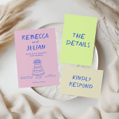 Moderne Kleurrijke Bruiloft Menu
