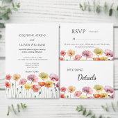 Kleurrijke papaver wilde bloemen bruiloft adreseti etiket (Personaliseer de collectie van deze zelfstandige maker.)