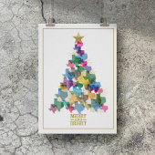 Rustic Texas kerstboom Cadeaulabel