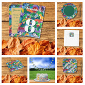 Kleurrijke Safari Thema Verjaardag druk Kaart