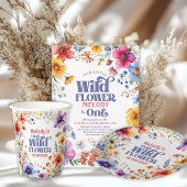 Wildflower Wild One 1st birthday  Papieren Bekers
