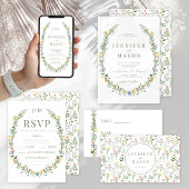 Rustiek kleurrijk wildflower floral wrapping papie cadeaupapier