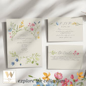 Boho Floral Wedding Menu Kaart