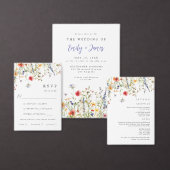 Colorful Wildflower Wedding Papieren Bordje (Personaliseer de collectie van deze zelfstandige maker.)