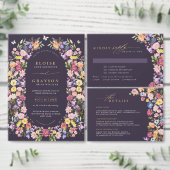 Kleurrijke Spring Wildflower Meadow Save the Date Magneet (Personaliseer de collectie van deze zelfstandige maker.)