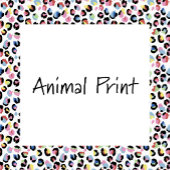 Gepersonaliseerde kleurrijke dierenprint mini klem mini klembord