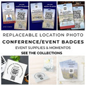Zakelijke conferentie aangepaste logo QR-code Bagagelabel