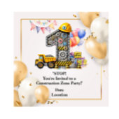 Bouw 1e verjaardag feest inpakpapier vel