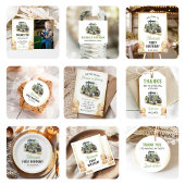 Groene tractor 1e verjaardag kaart