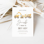 Bouwthema Eerste Verjaardag Uitnodiging