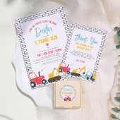 Jongen Birthday Party Bedankkaart