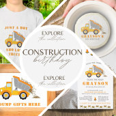 Bouw Dump Truck Party Tankstation Sign Poster