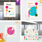 Feestelijke Abstracte Verjaardag Cadeaupapier