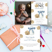 Koekjes en melk eerste verjaardag mijlpaal verjaar poster