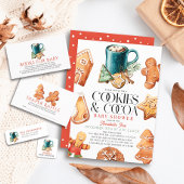 Cookies & Cacao Kerstvakantie Baby shower Bedankkaart