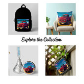 Klassieke Amerikaanse pick-up truck Uitnodiging Briefkaart