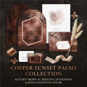 Koperen Sunset Huwelijksprogramma ID1323 Handwaaier